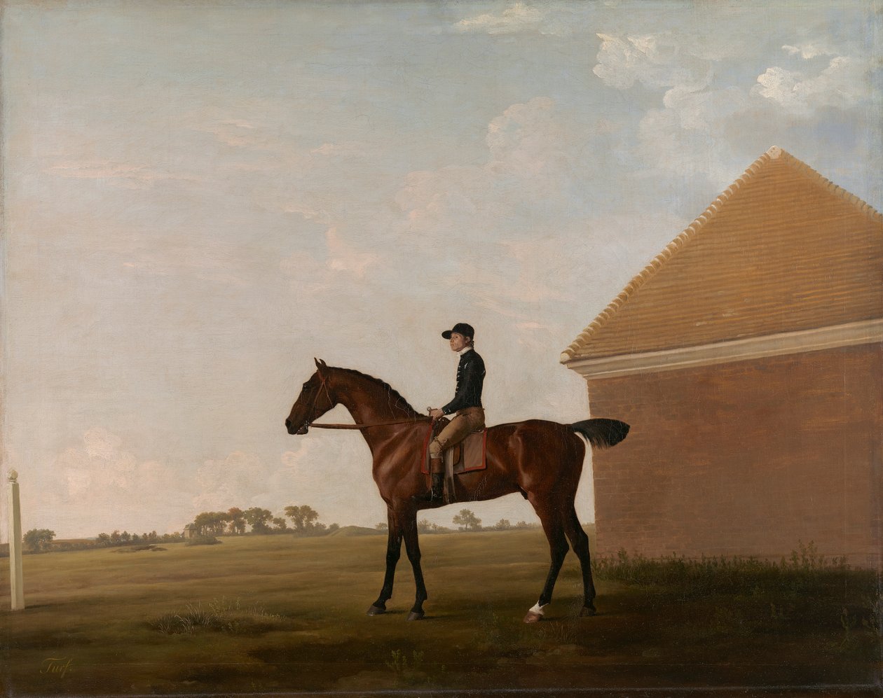 Turf, med Jockey oppe, på Newmarket av George Stubbs