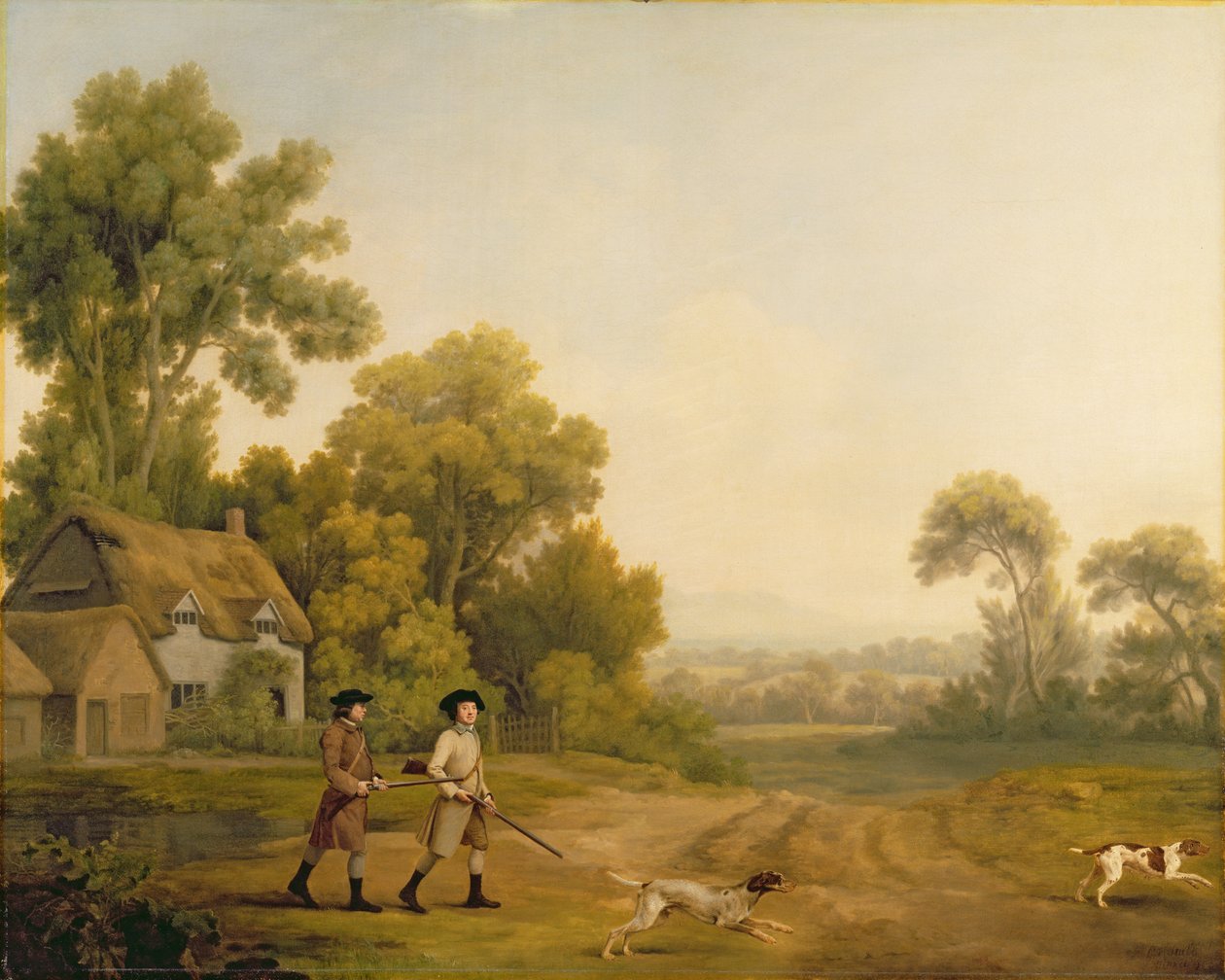 Two Gentlemen Going a Shooting (olje på lerret) av George Stubbs