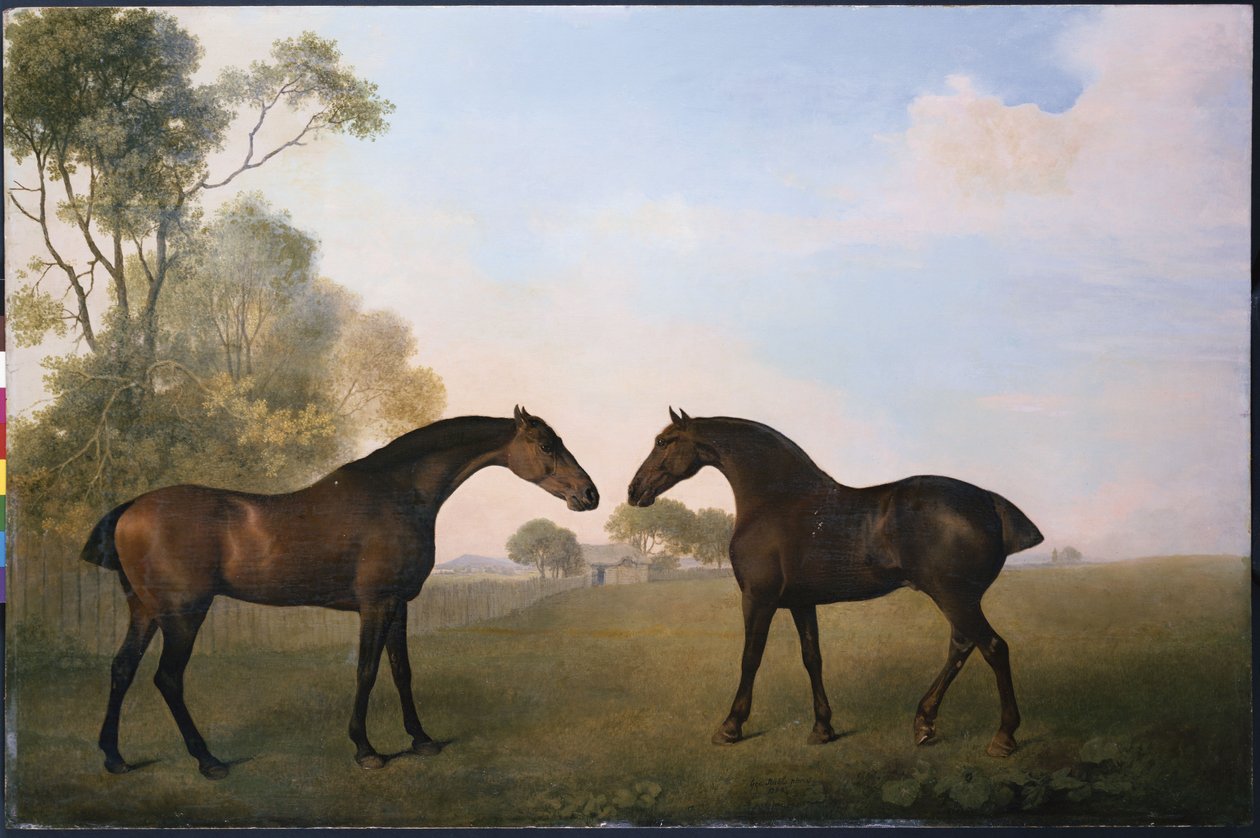 To jegere ute på Grass av George Stubbs