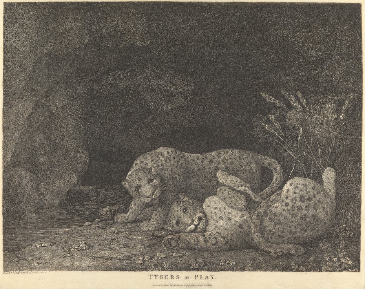 Tygers på Play av George Stubbs