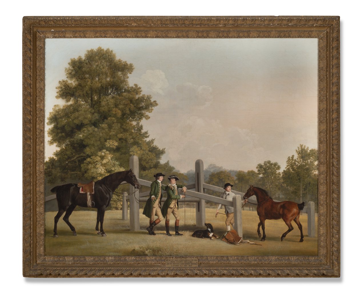 William Henry Cavendish-Bentinck, tredje hertug av Portland og hans yngre bror Lord Edward, 1767-68 av George Stubbs