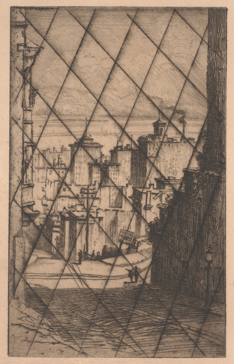 I San Francisco (kansellert plate), ca. 1911 (mezzotint) av George Taylor Plowman