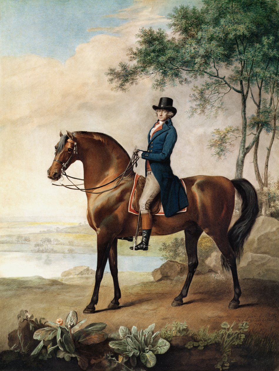 Warren Hastings Esq. på sin arabiske hest, etter et maleri av George Stubbs av George Townley Stubbs