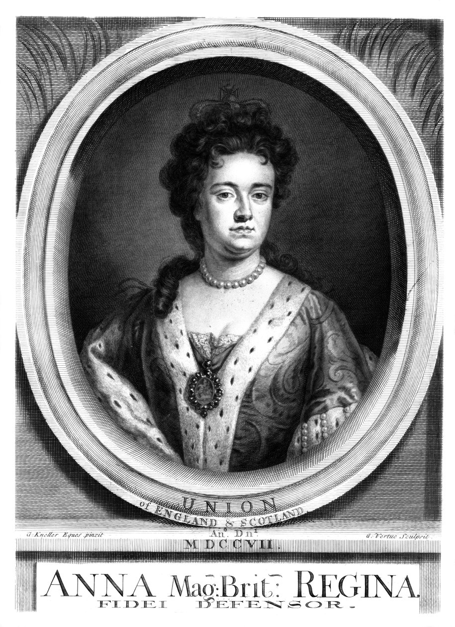 Anne, dronning av Storbritannia og Irland. av George Vertue