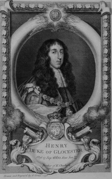 Henry, hertug av Gloucester (1639-60) Yngre bror til Charles II, gravert av kunstneren av George Vertue