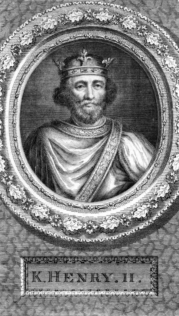 Henrik II, konge av England. av George Vertue