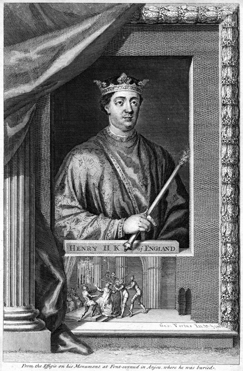 Henry II, konge av England, 1700-tallet. av George Vertue
