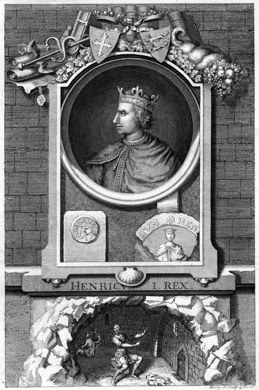 Henry I, konge av England. av George Vertue