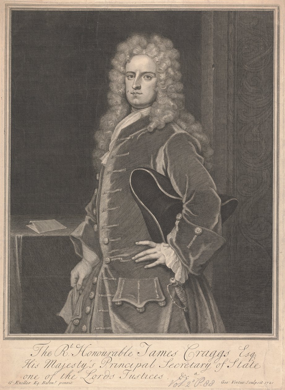 James Craggs, den yngre av George Vertue