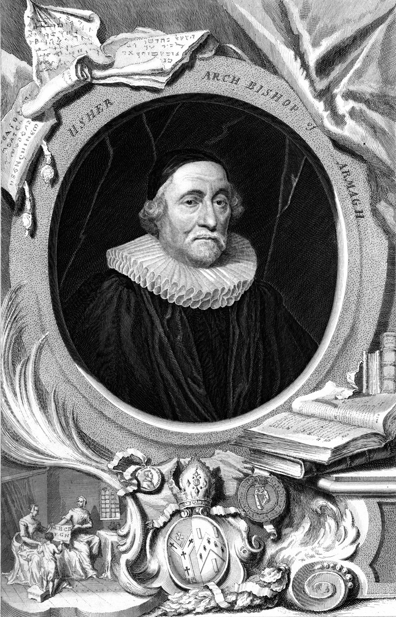 James Ussher , engelsk prest fra 1600-tallet og erkebiskop av Armagh, 1700-tallet av George Vertue