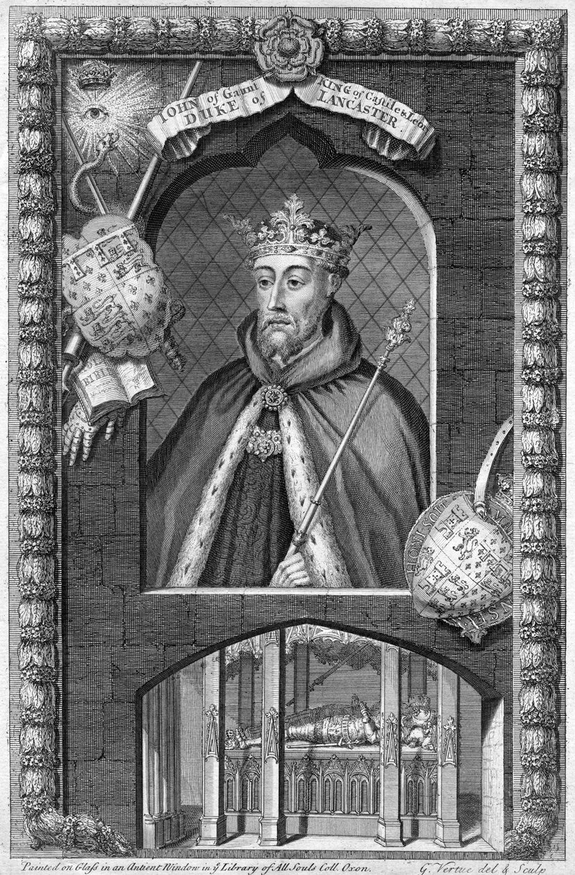 John of Gaunt, 1. hertug av Lancaster, 1700-tallet. av George Vertue