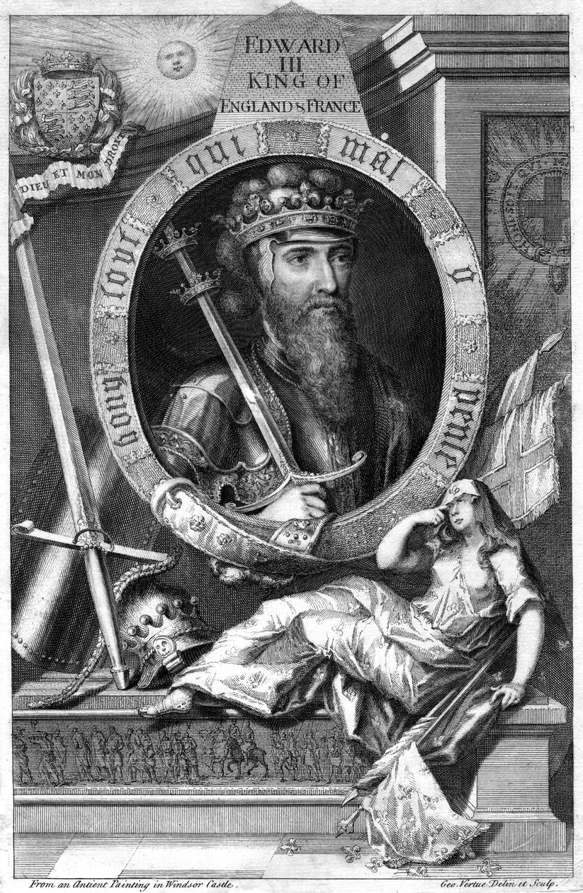 Kong Edward III av England, 1700-tallet. av George Vertue