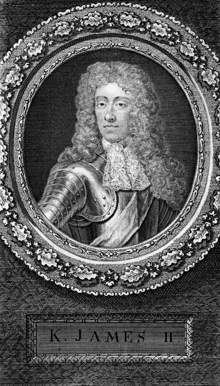 Kong James II av England, 1700-tallet. av George Vertue