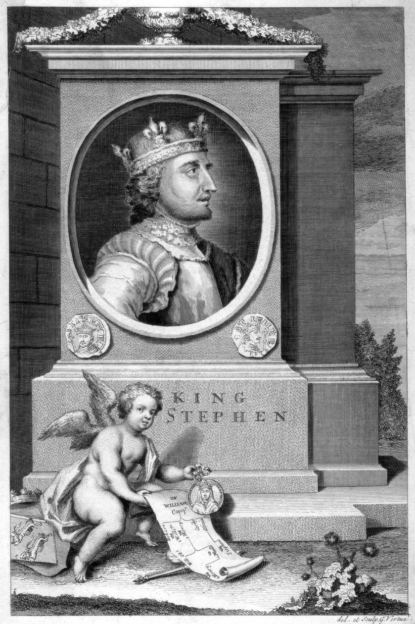 Kong Stefanus 1096-1154, 1700-tallet. av George Vertue