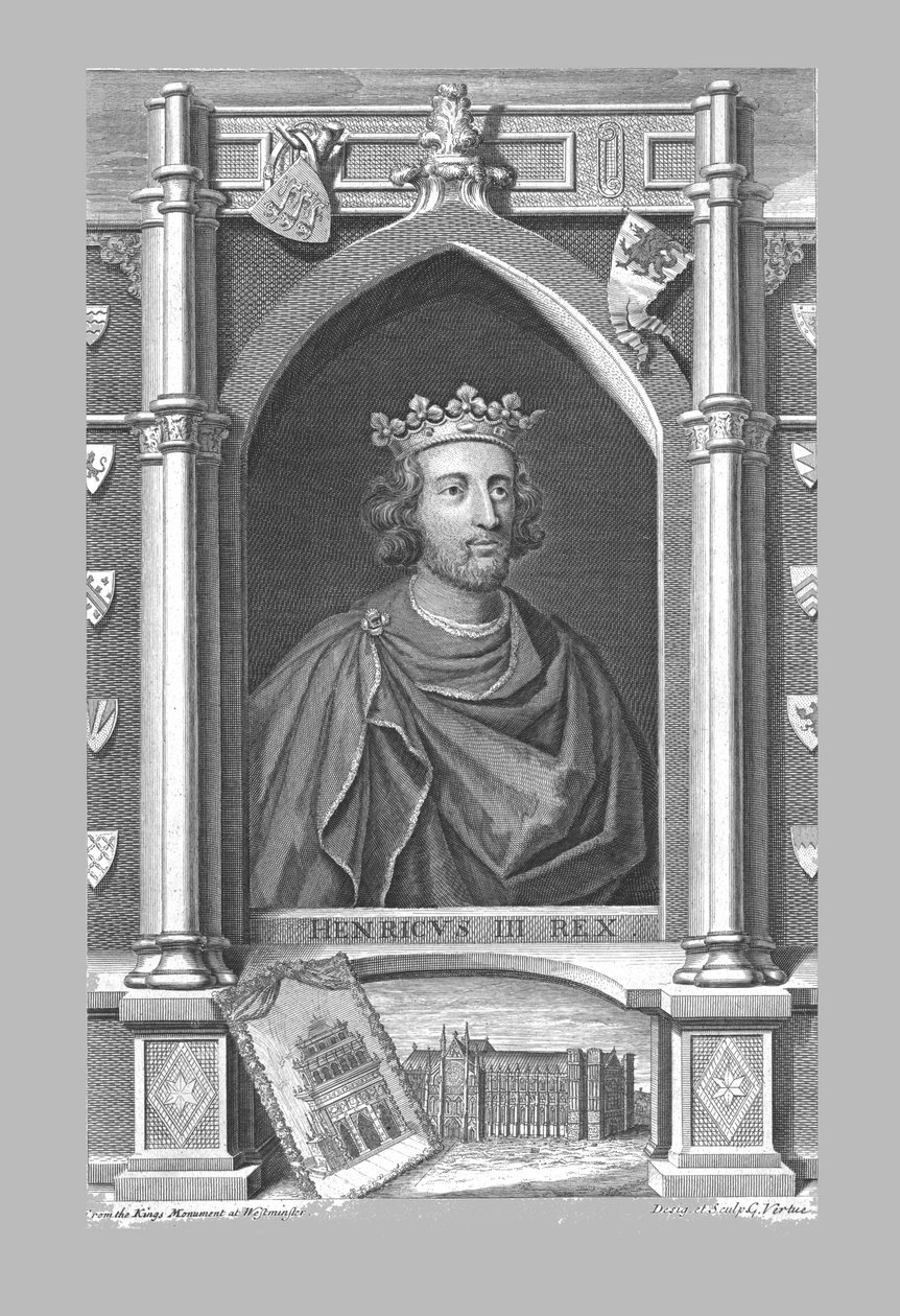 Monument til Henry III, c1730-årene. av George Vertue
