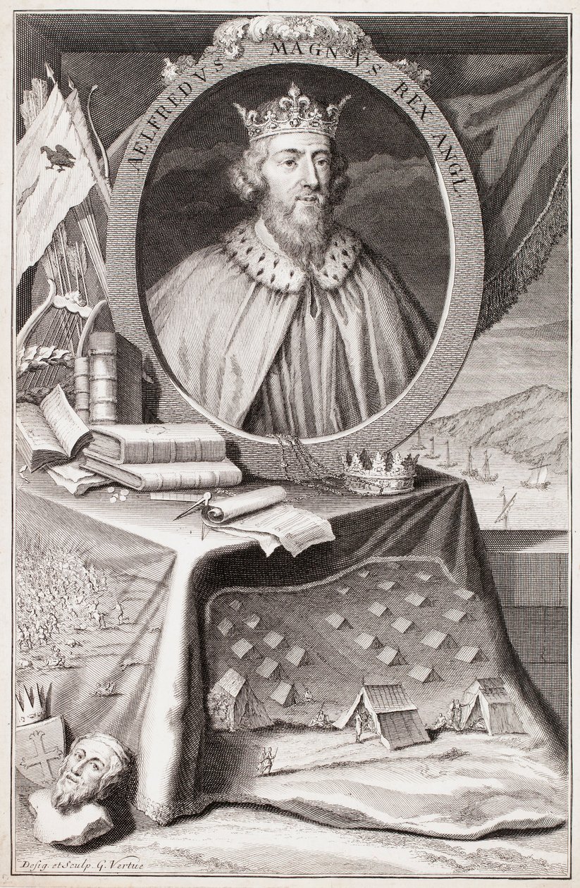 Portrett av Alfred den store av George Vertue