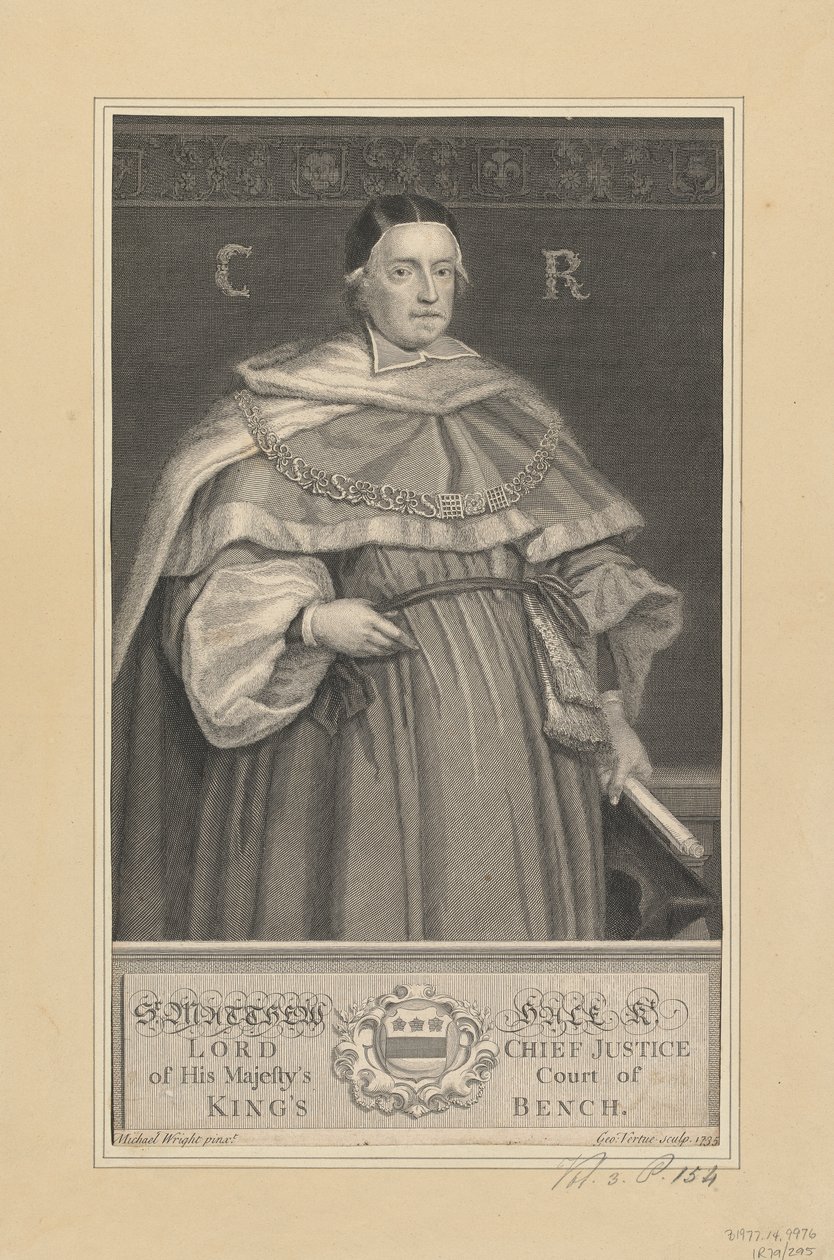Sir Matthew Hale av George Vertue
