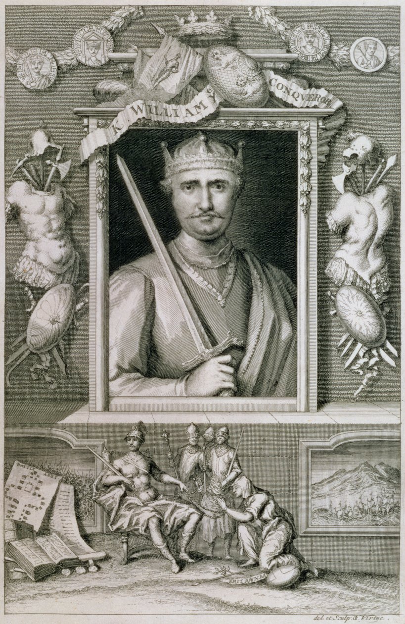 Vilhelm I Erobreren (1027-87) Konge av England fra 1066, gravert av kunstneren (gravering) av George Vertue