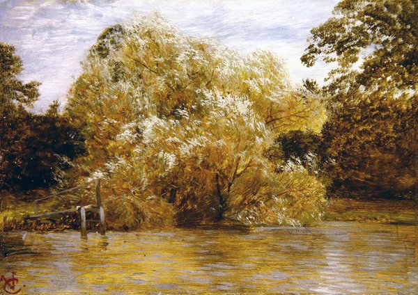 Before the Storm, Abingdon (olje på panel) av George Vicat Cole