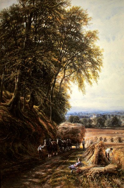 Harvest Time (akvarell og kroppsfarge på papir) av George Vicat Cole