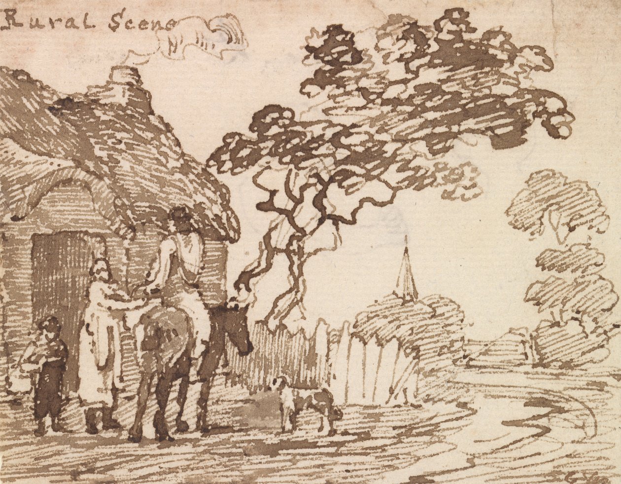 Landlig scene av George Walker