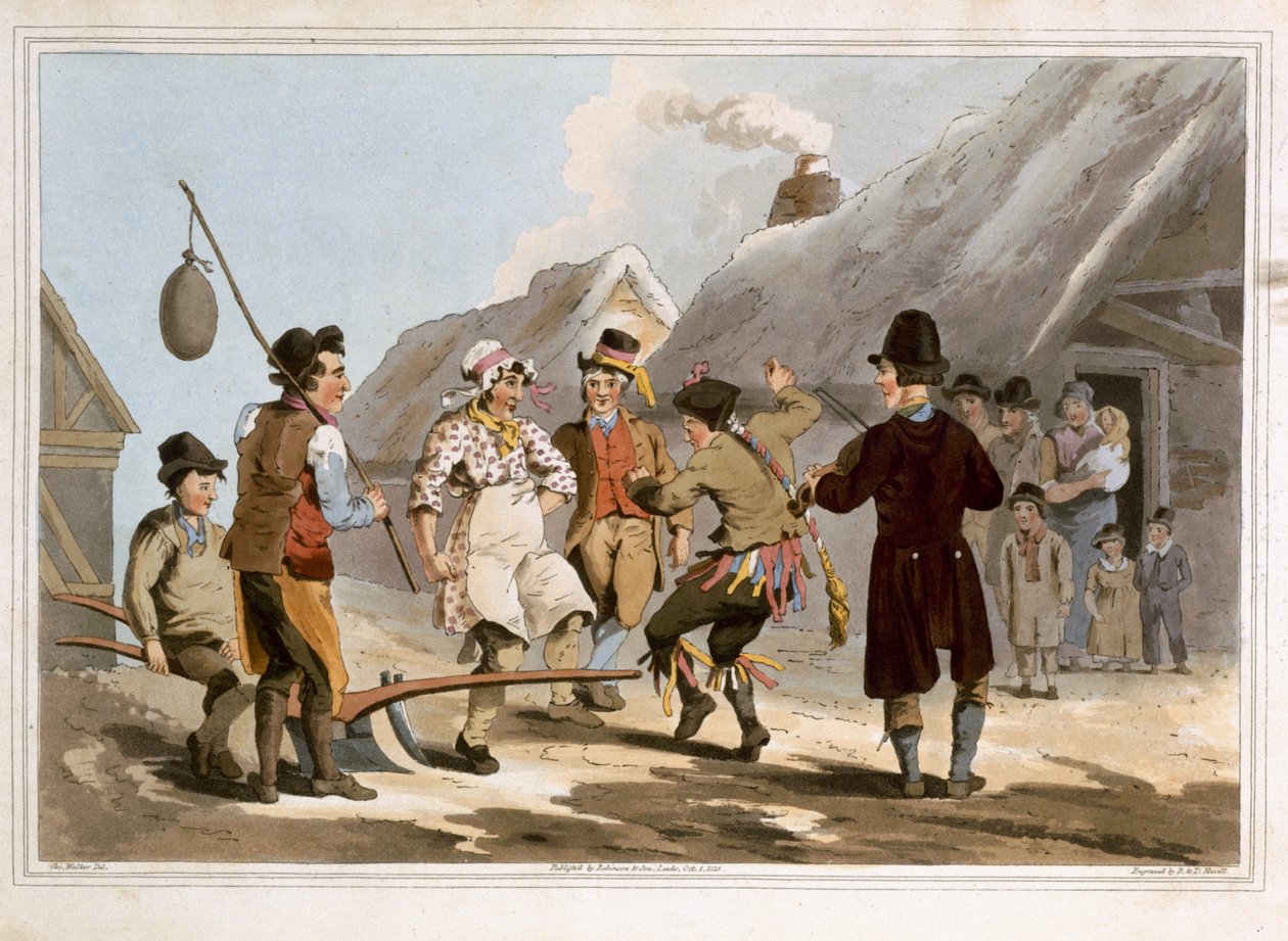 The Fool Plough, gravert av Robert Havell den eldste, utgitt 1814 av Robinson and Son, Leeds av George Walker