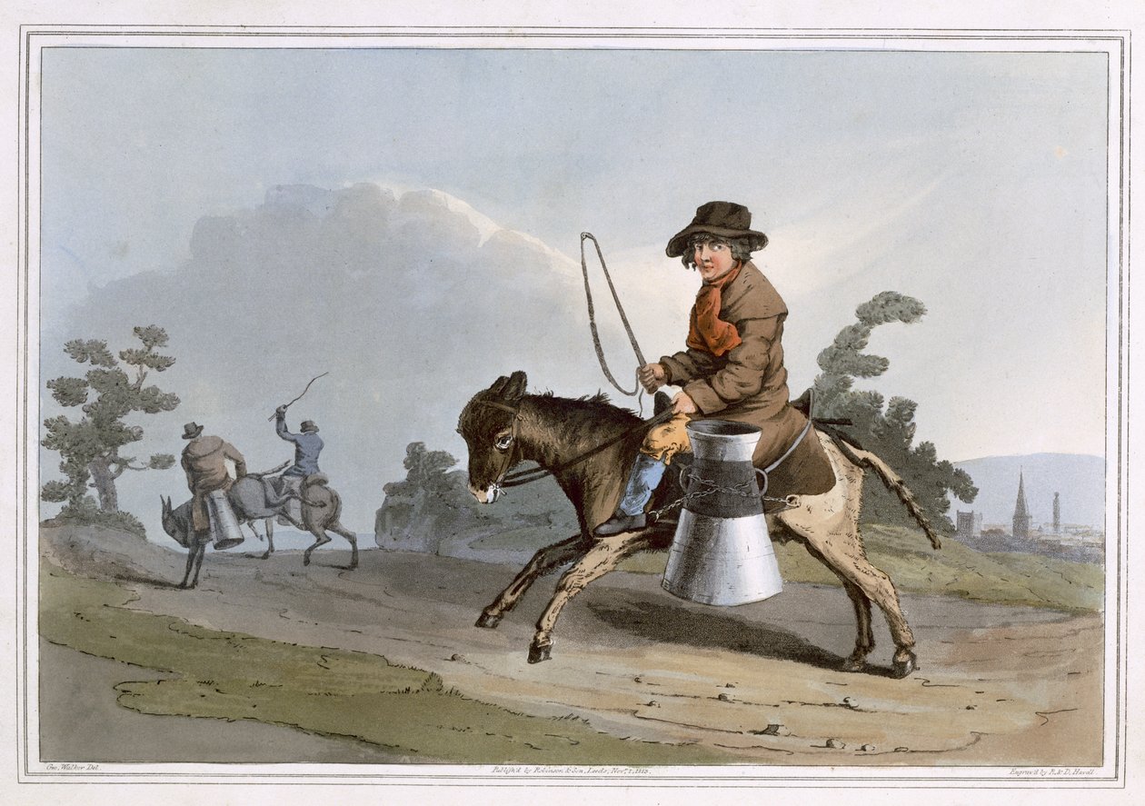 The Milk Boy, gravert av Robert Havell den eldste, utgitt 1814 av Robinson and Son, Leeds av George Walker