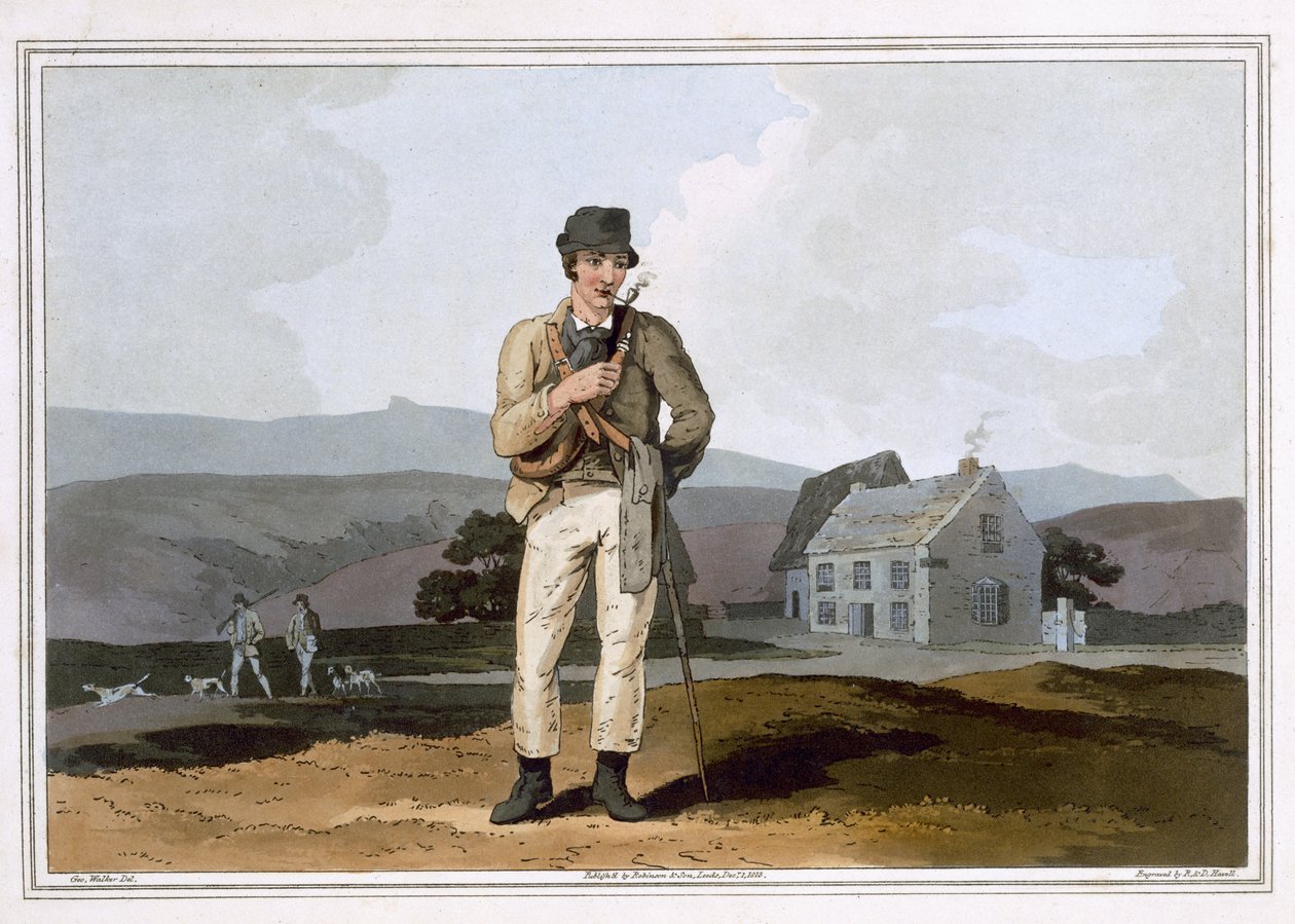 The Moor Guide, gravert av Robert Havell den eldste, utgitt 1814 av Robinson og Son, Leeds av George Walker