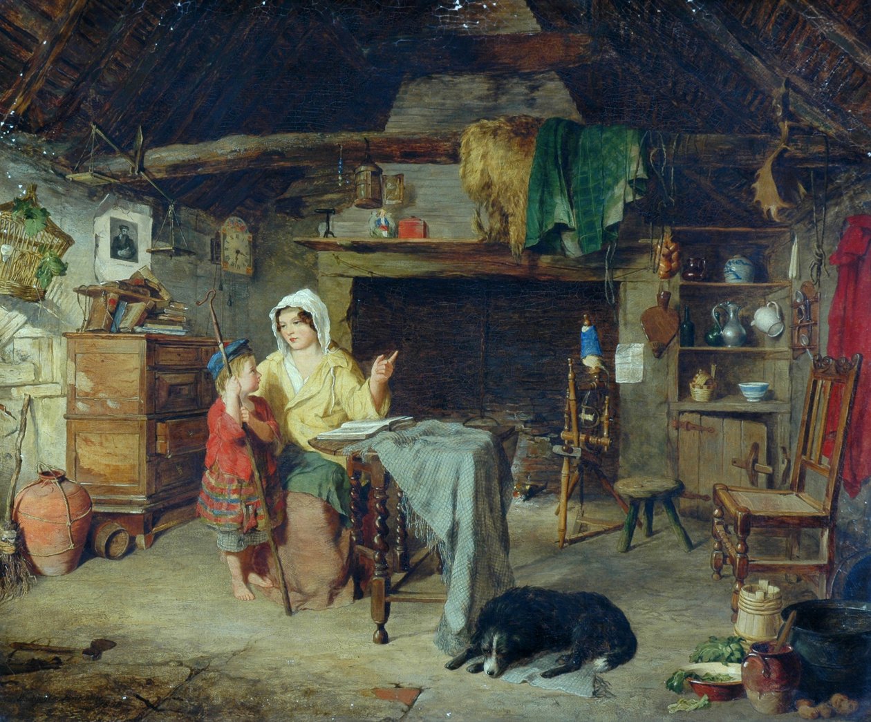 Ettrick. Shepherd Boy Mottok sine første inntrykk fra sin mor, 1858 av George Washington Brownlow