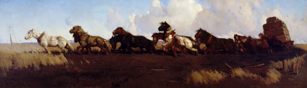 På tvers av de svarte jordslettene av George Washington Lambert
