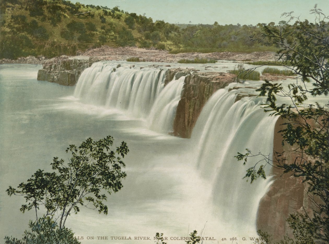Falls på Tugela-elven nær Colenso, Natal, ca. 1900 (fotomekanisk trykk) av George Washington Wilson