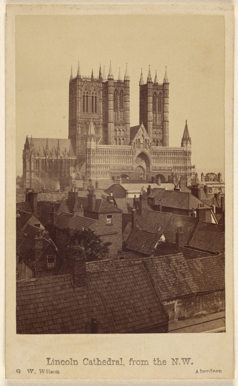 Lincoln-katedralen, sett fra nordvest av George Washington Wilson