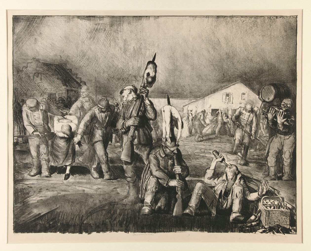 Bacchanal (første stein) av George Wesley Bellows