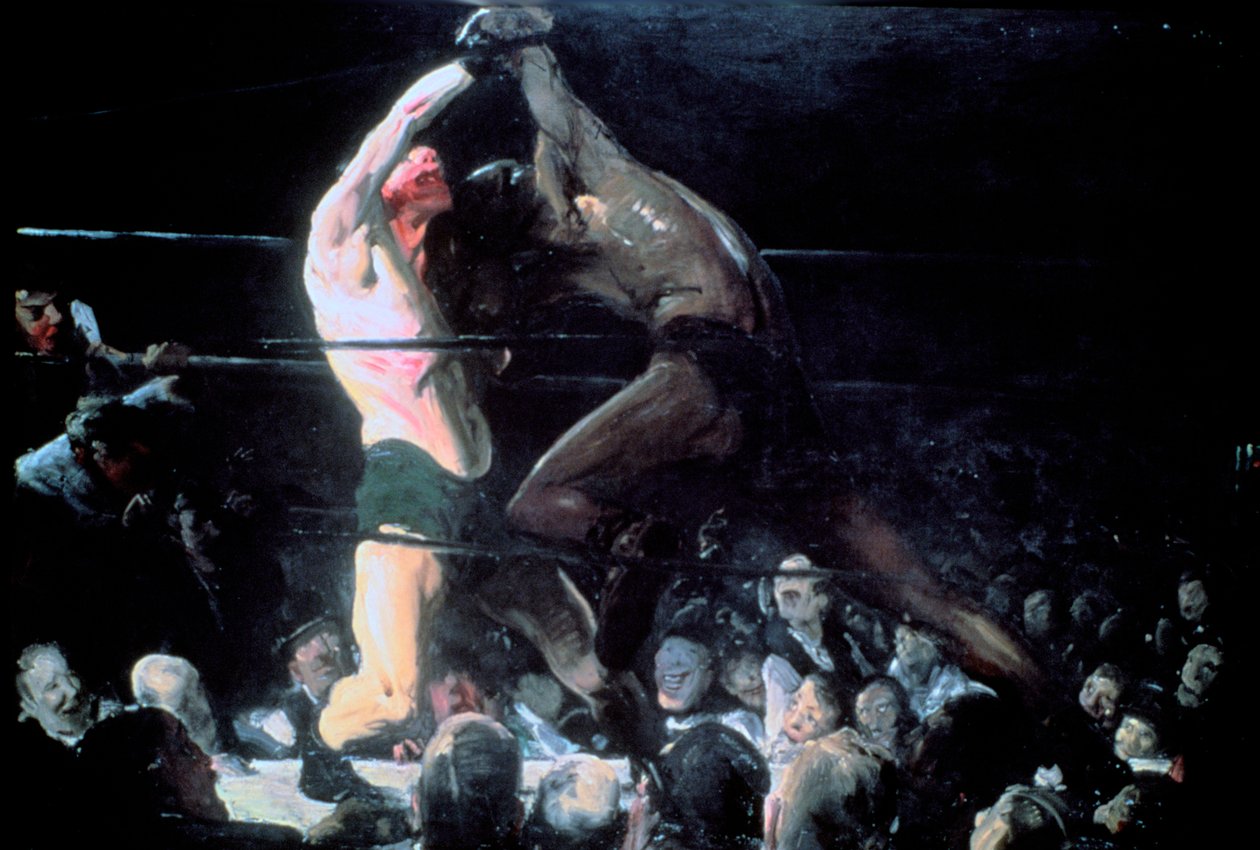 Begge medlemmer av denne klubben, 1909 av George Wesley Bellows