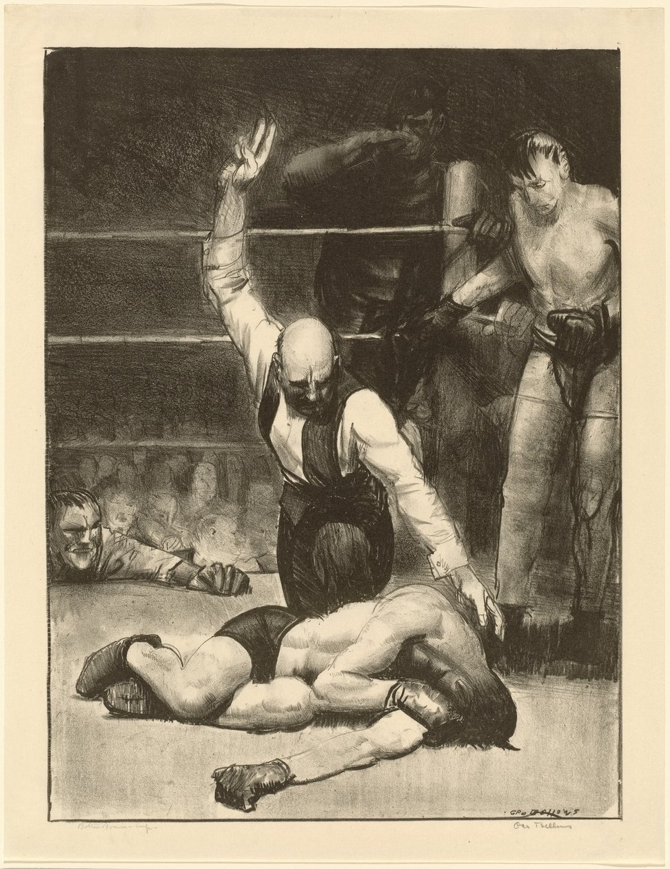Uttelling, andre stein, 1921. av George Wesley Bellows