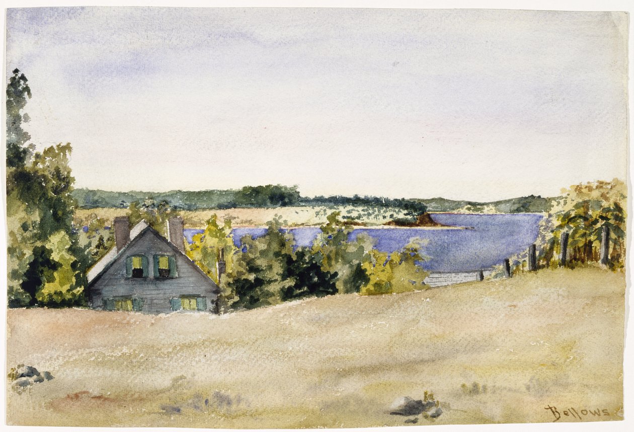Gardiners Bay fra Sag Harbor, 1899 (akvarell på papir) av George Wesley Bellows