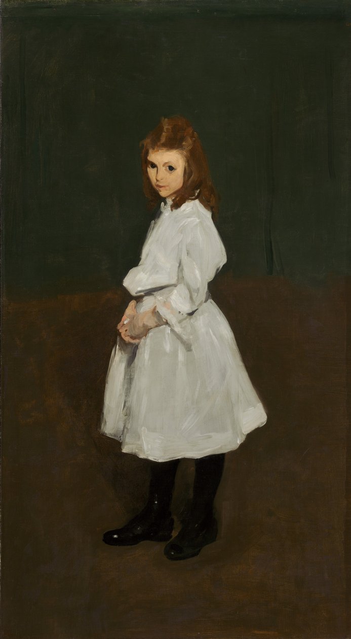 Little Girl in White Queenie Burnett, 1907. av George Wesley Bellows
