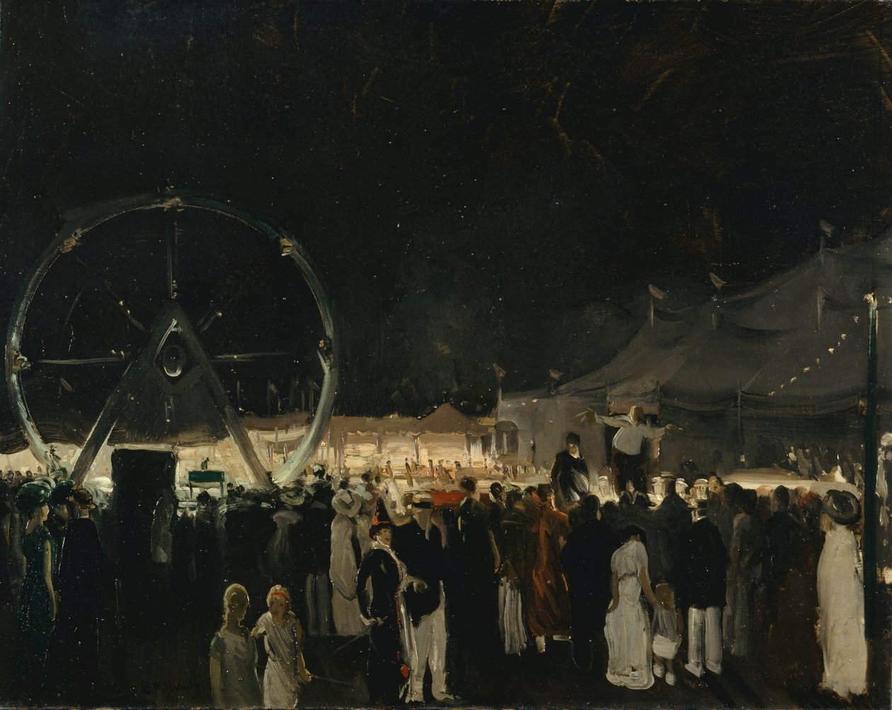 Utenfor det store teltet, 1912 av George Wesley Bellows