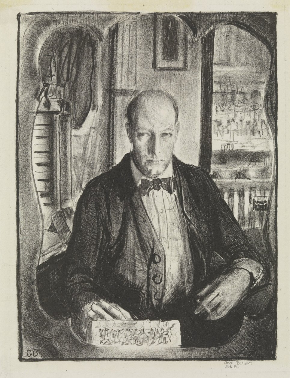 Selvportrett, 1921 av George Wesley Bellows