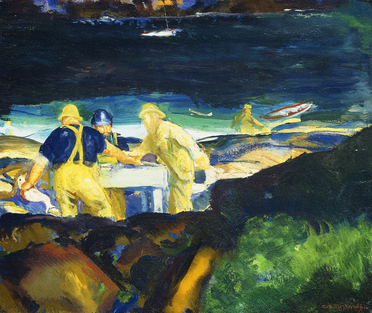 Pleie hummerfellene, tidlig morgen, av George Wesley Bellows