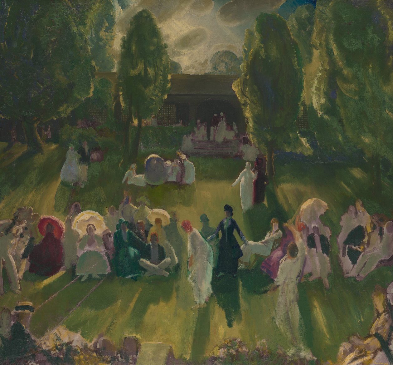 Tennis i Newport, 1919 av George Wesley Bellows