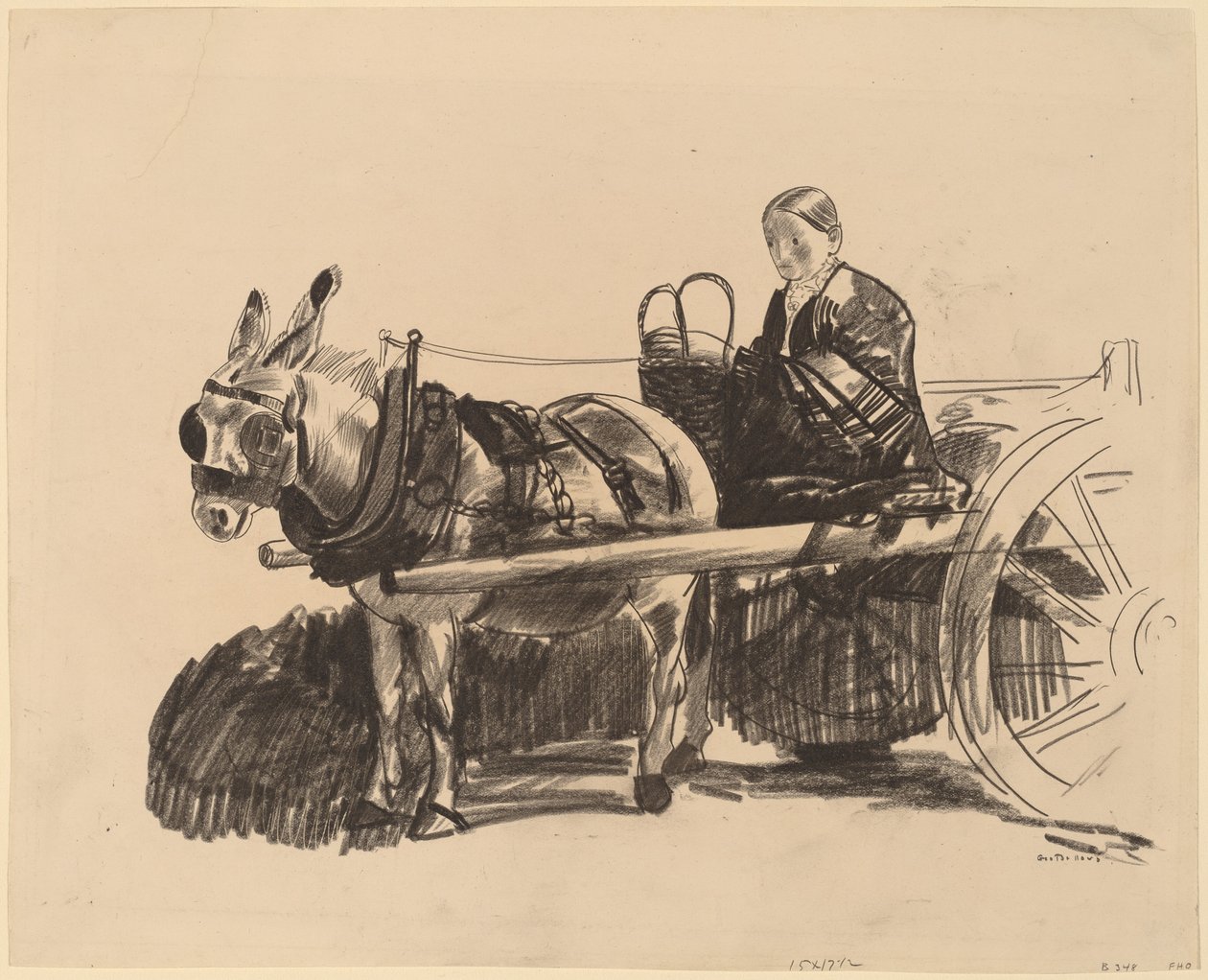Eselvognen, 1922. av George Wesley Bellows