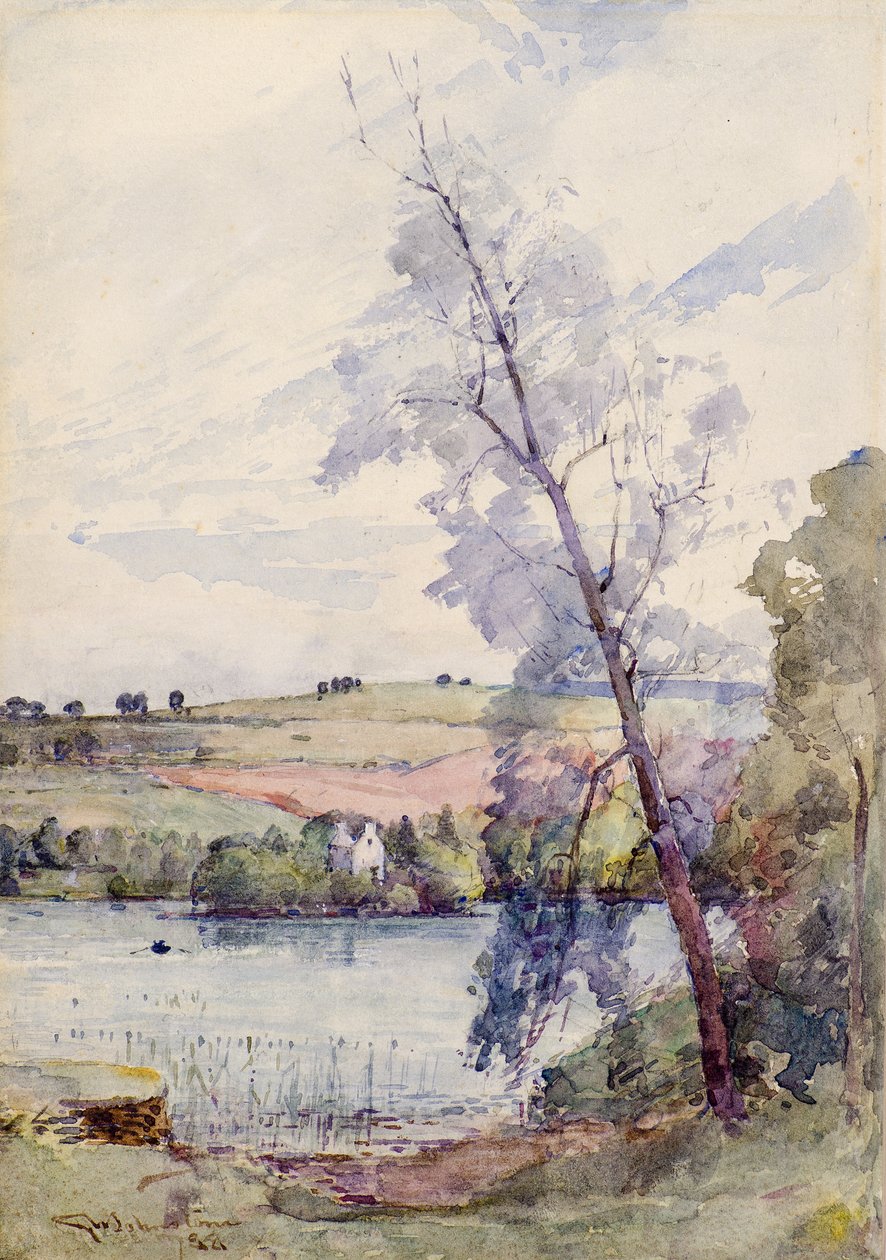 Loch Scene av George Whitton Johnstone