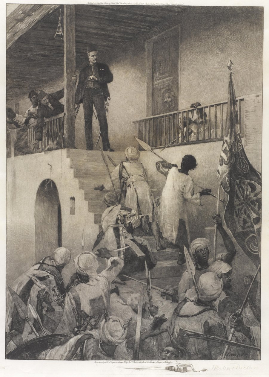 General Gordons død i hendene på Mahdis-tilhengerne 26. januar 1885 av George William Joy