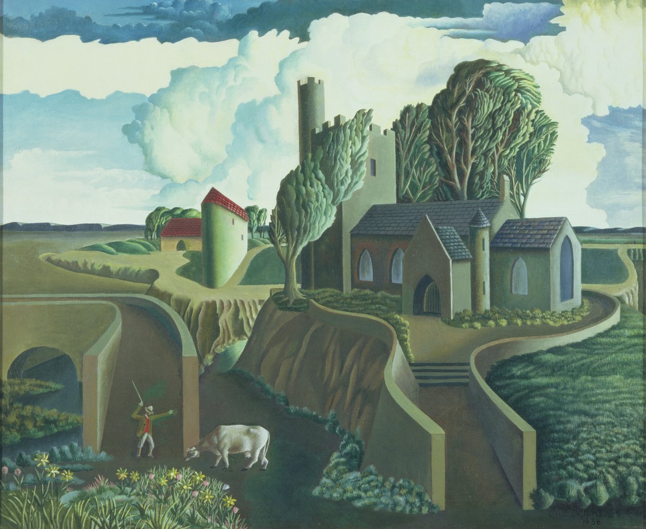 A Hilltop Church, 1930-tallet av George Wright