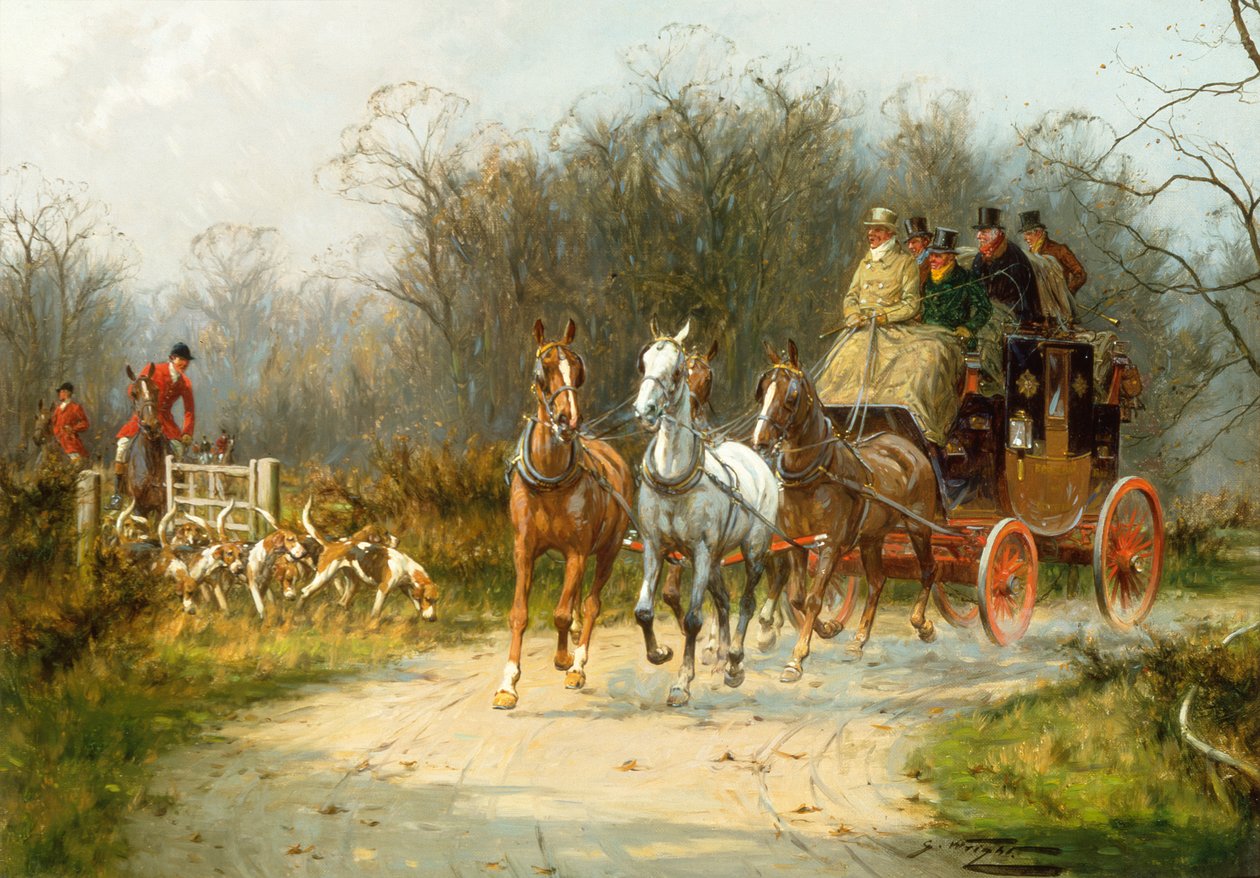 En novembermorgen (olje på lerret) av George Wright