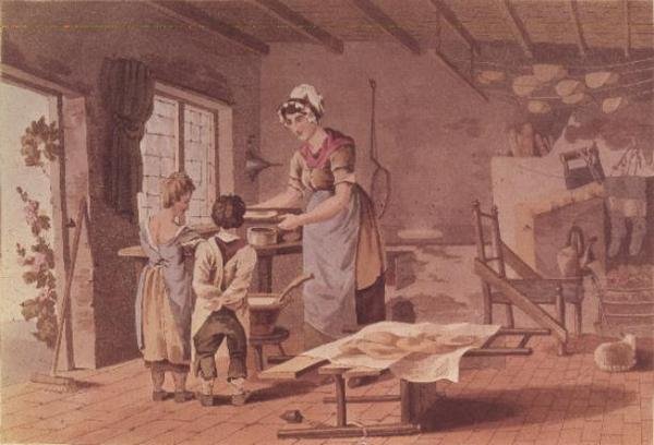 Lage havrekaker, gravert av Havell Brothers, pub. 1813 av Robinson og sønn (se også 56302) av George after Walker
