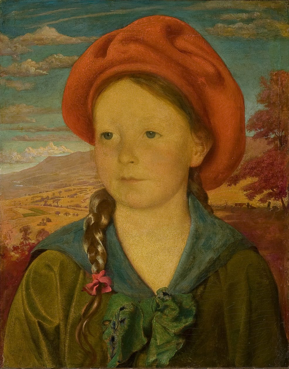 Portrett av en ung jente (Olivia Cauldwell), 1920 av George de Forest Brush or Brusch