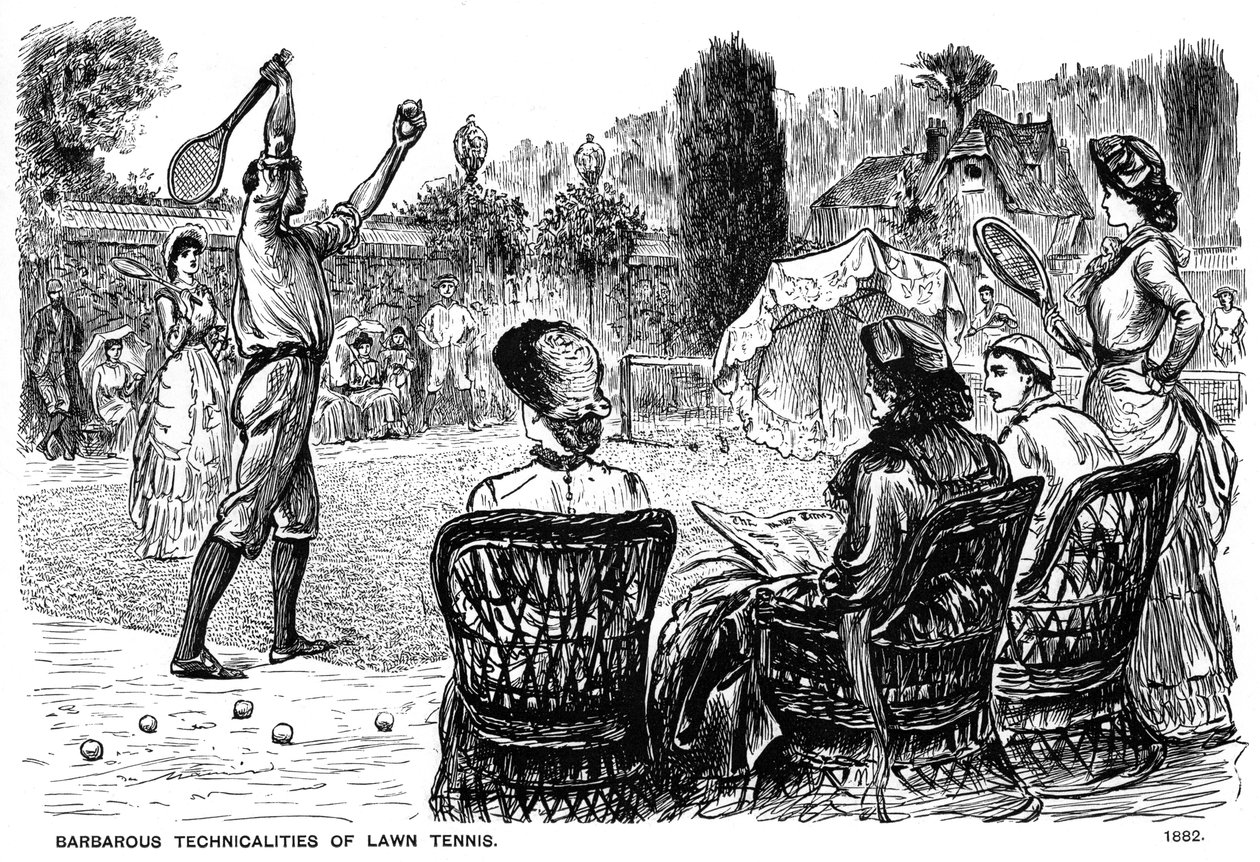 Barbarous Technicalities of Lawn Tennis, 1882 1891 av George du Maurier