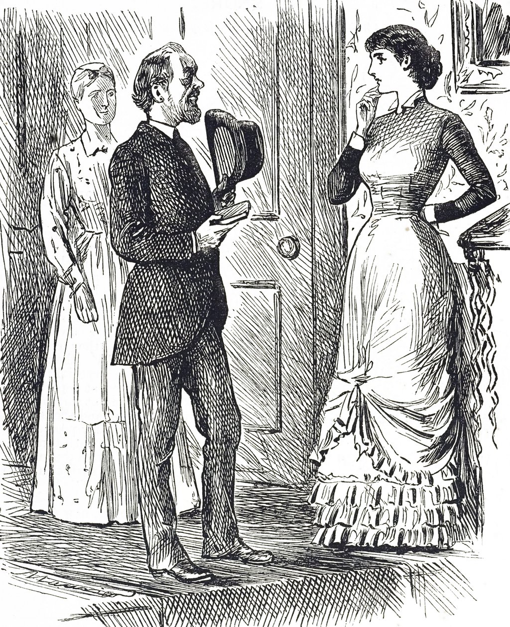Tegneserie som viser en annen type gassmåler i bruk av George du Maurier